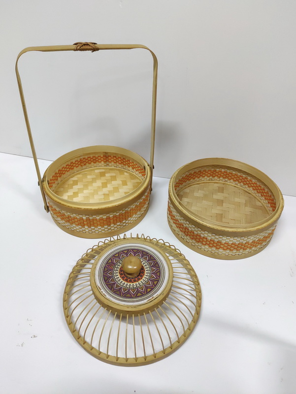 cesto fiambrera picnic comida asia bambu alt 29 o20 1u